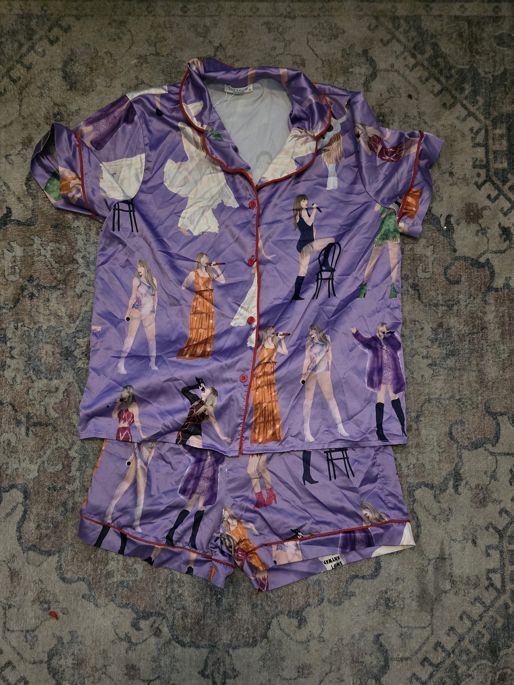 ๐ Taylor Swift Eras Tour inspired satin pajama set ๐